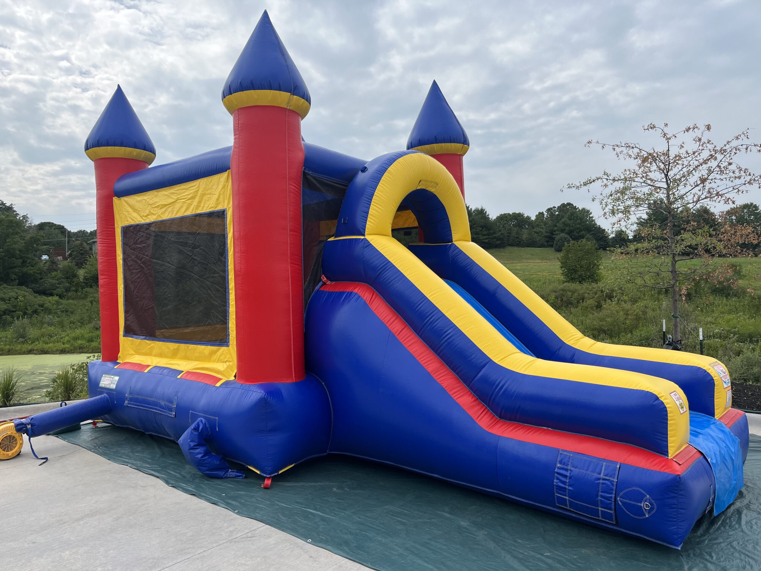 Red and Blue Dry Combo inflatable rental in Iowa City, Iowa