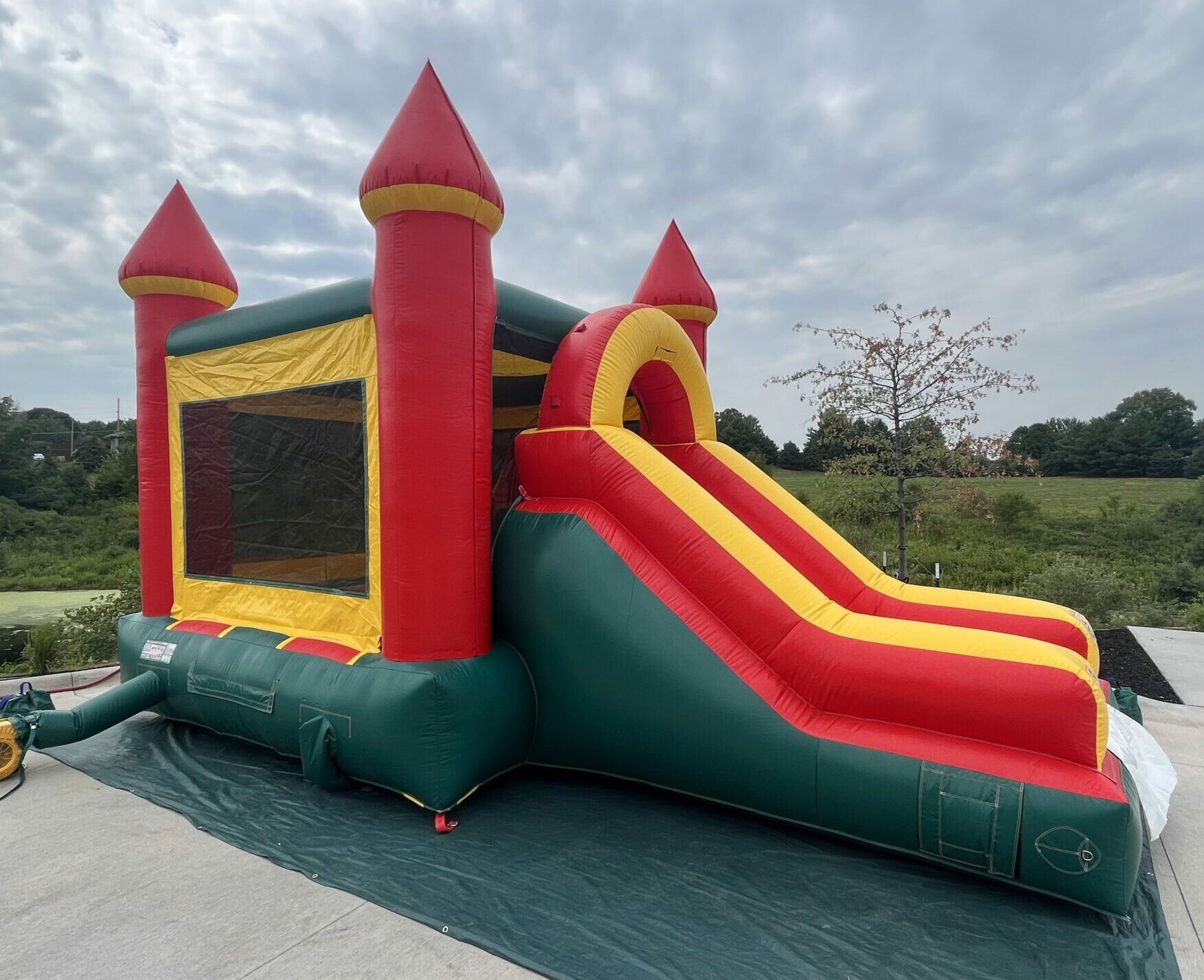 Green Slick Combo inflatable rental in Iowa City, Iowa
