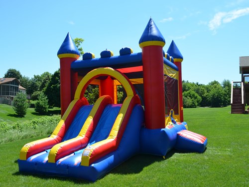 Combo With Double Slide inflatable rental in Iowa City, Iowa